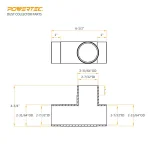 POWERTEC 2-1/2 in. T-Fitting for Dust Collection Systems thumbnail 2