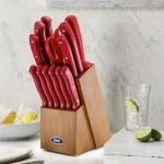 Oster Evansville 14-Piece Stainless Steel Knife Set with Rubberwood Block thumbnail 5