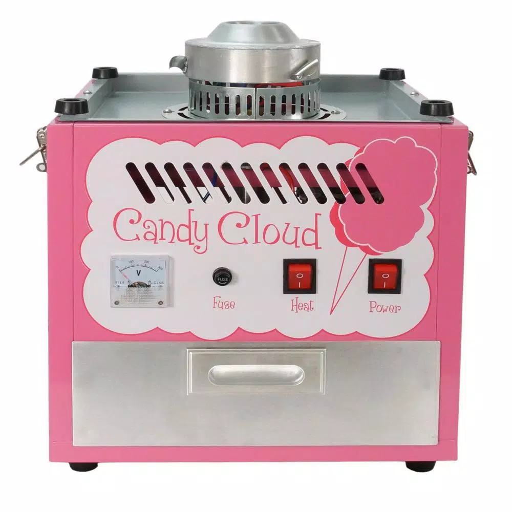Funtime Popcorn Candy Cloud Cotton Candy Machine, Pink Countertop Floss Maker