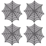 Heritage Lace Spider Web 20 in. Black Round Doily Set of 4 thumbnail 1
