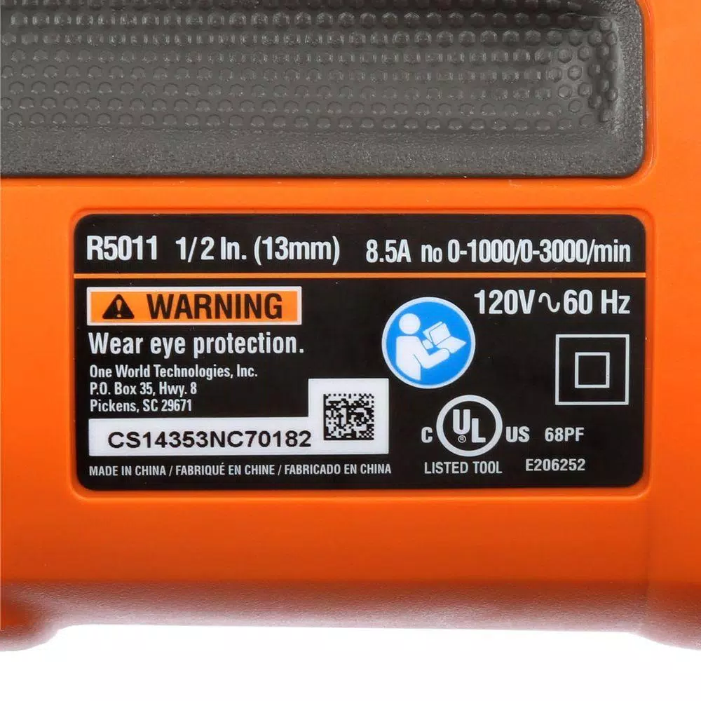 RIDGID 1/2 in. Heavy-Duty Corded Hammer Drill, 8.5 Amp