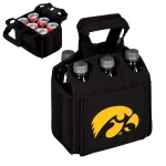 Picnic Time University of Iowa Hawkeyes 6-Bottle Insulated Neoprene Beverage Carrier, Black thumbnail 2