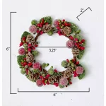 WORTH IMPORTS 3.25" Frosted Berry & Pinecone Candle Ring Set of 2 thumbnail 2