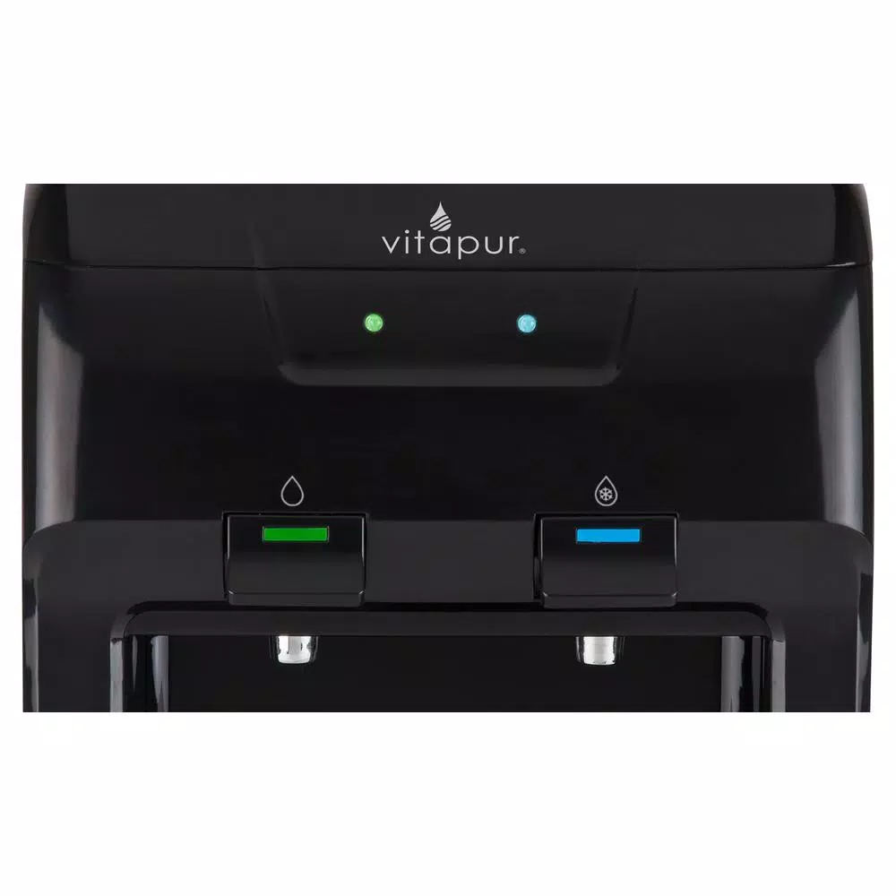 Vitapur Countertop Water Cooler Dispenser, Cold and Room Temperature, 3 or 5 Gallon, Black