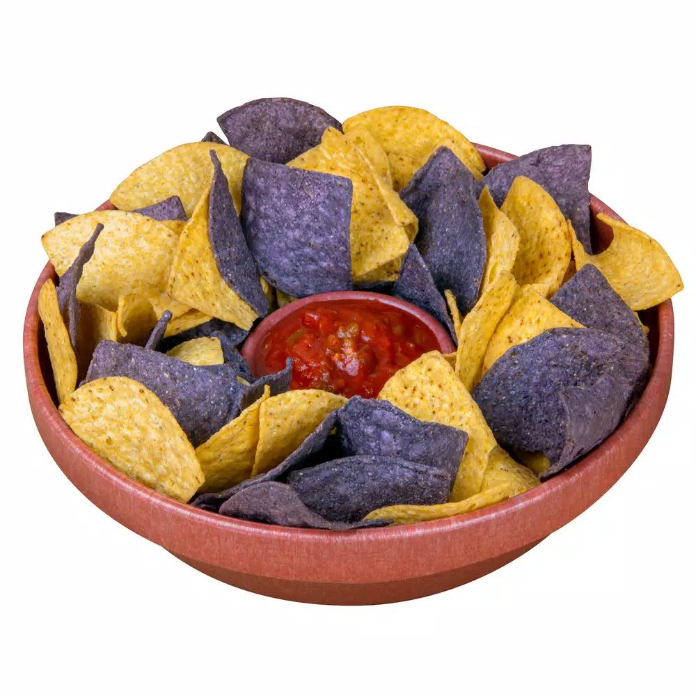 TACO TUESDAY 10.5 in. Brown Plastic Circular Chip and Salsa Serving Bowl Set, 2-Piece