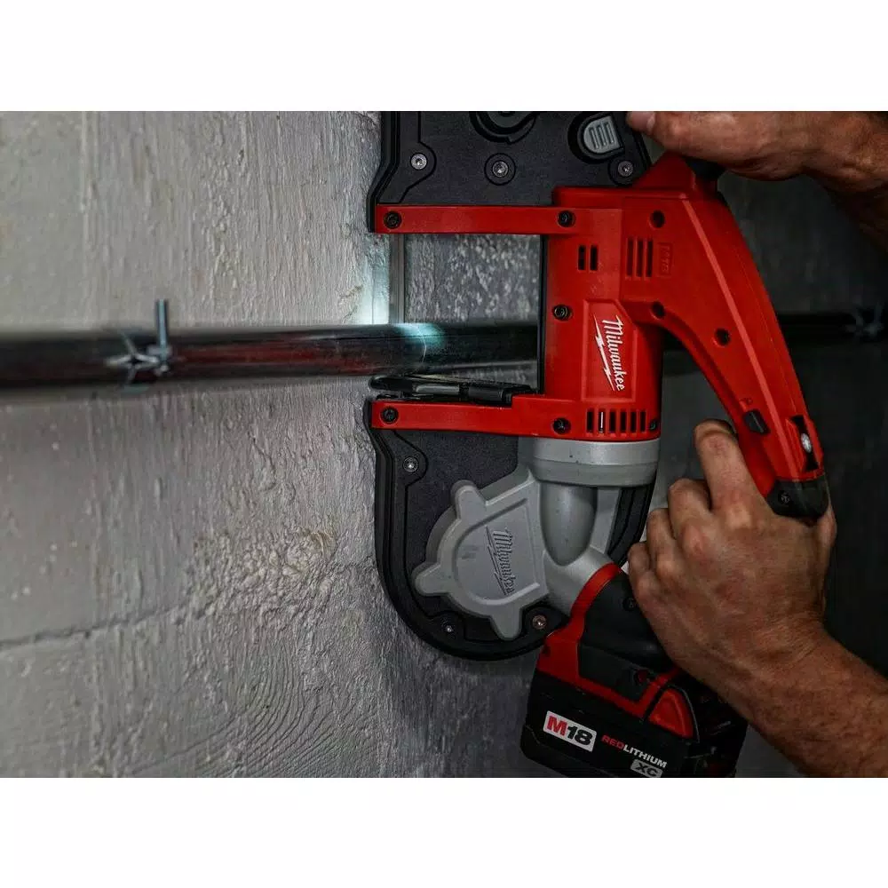 Milwaukee M18 18V Lithium-Ion Cordless Band Saw Kit with Two 3.0 Ah Batteries, Charger, and Hard Case