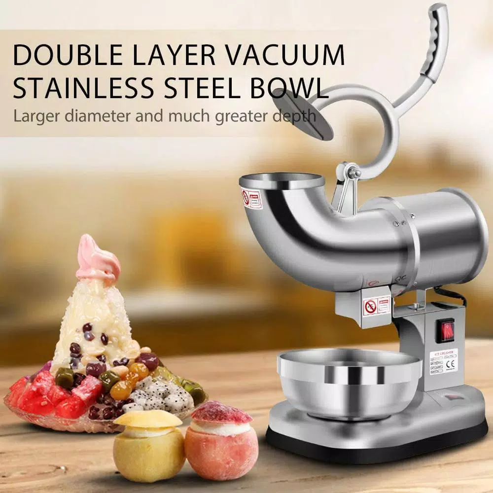VIVOHOME Electric Ice Crusher and Snow Cone Machine, 250W Stainless Steel Shaver