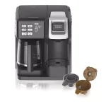 Hamilton Beach FlexBrew 2-Way Coffee Maker, 12-Cup Drip & Single-Serve Pod Brewer, Black thumbnail 1