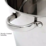 Ecolution Pure Intentions 12 Qt. Stainless Steel Stock Pot with Glass Lid thumbnail 4