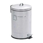 Wenko Urban 5.3 Gal. Zinc Plated Step On Trash Can with Soft Close Lid thumbnail 1