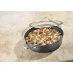 Calphalon Contemporary 7 Qt. Aluminum Nonstick Saute Pan with Glass Lid, Black thumbnail 5