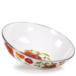 Golden Rabbit Tomatoes 5 Qt. Enamelware Round Catering Serving Bowl thumbnail 1