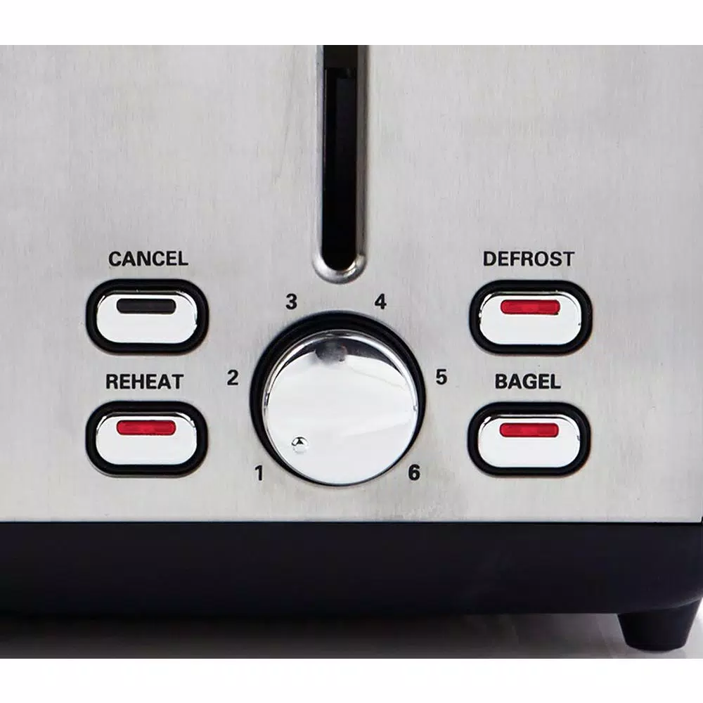 Professional Series 4-Slice Stainless Steel Wide Slot Toaster with Independent Controls