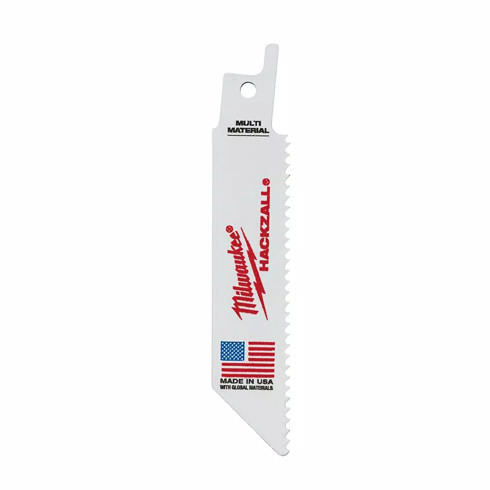 Milwaukee 4 in. Multi-Material HACKZALL Reciprocating Saw Blades, 10 TPI (5 Pack)