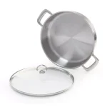 Chantal Induction 21 Steel 5 Qt. Stainless Steel Saute Pan with Glass Lid, Brushed Stainless Steel thumbnail 3