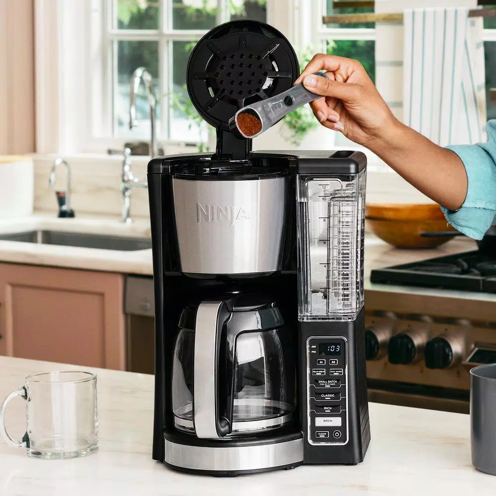 Ninja 12-Cup Programmable Drip Coffee Maker with Custom Brew Technology, Black Stainless Steel