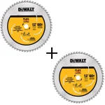 DEWALT FLEXVOLT 12 in. 60-Teeth Carbide-Tipped Miter Saw Blade (2-Pack) thumbnail 1