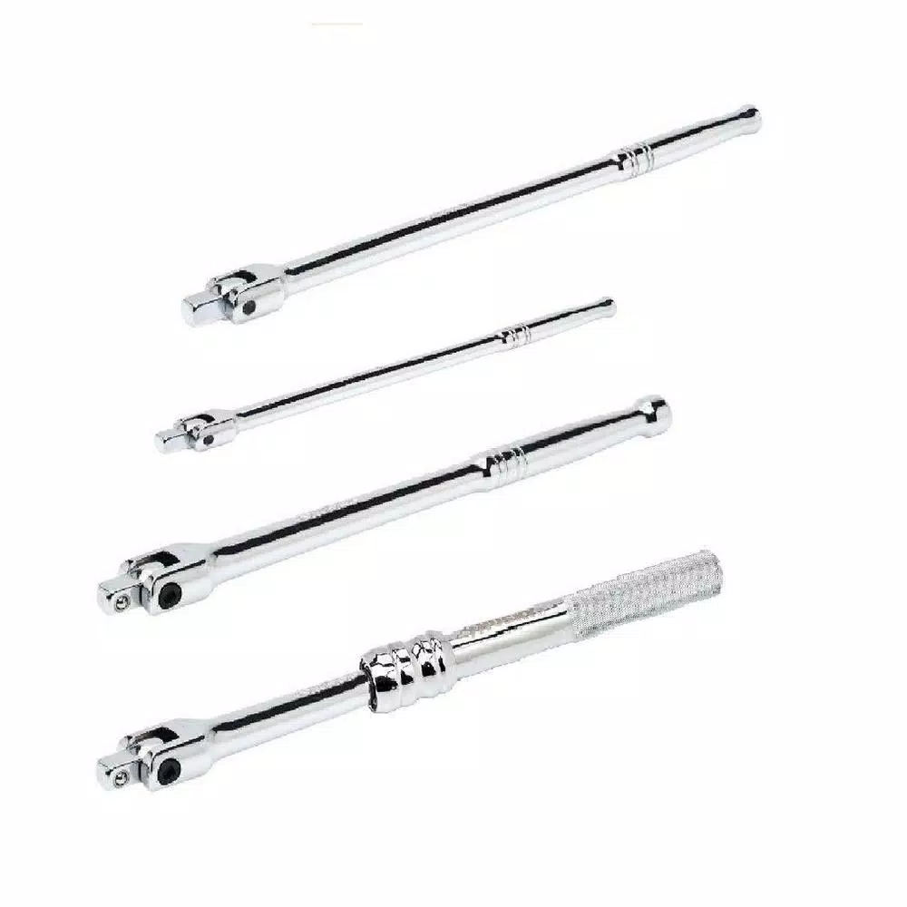 Husky 4-Piece Breaker Bar Set with 3/8 in. and 1/2 in. Drive Sizes
