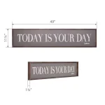 Pinnacle Patton Wall Decor Dr. Seuss Today Is Your Day Framed Wood Wall Art, 49 in. x 11 in. thumbnail 4