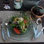 French Home Laguiole 20-Piece Stainless Steel Flatware Set, Ice Blue, Service for 4 thumbnail 3