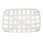 Glitzhome 30 in. H x 24 in. W White Wooden Tobacco Basket Wall Decor thumbnail 5