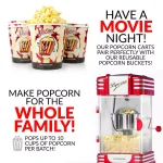 Nostalgia Retro Red Popcorn Cart with 2.5 oz. Kettle and Lighted Interior, 300W thumbnail 3