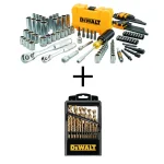 DEWALT 137-Piece Mechanics Tool Set with Bonus 29-Piece Cobalt Drill Bit Set thumbnail 1