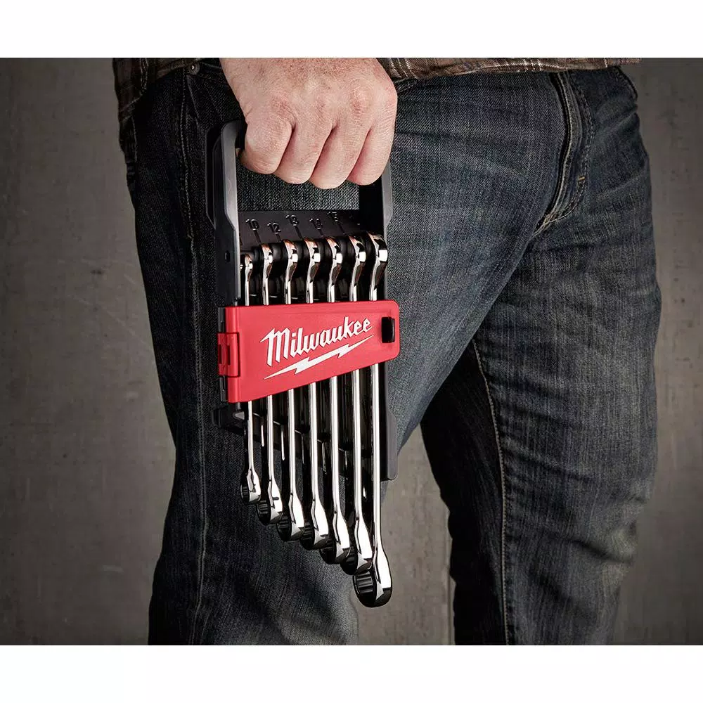 Milwaukee 7-Piece Metric Ratcheting Combination Wrench Set