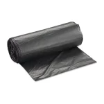 Inteplast Interleaved High-Density 60 Gallon Trash Can Liners, 38 x 60 in, Black, 150/Carton thumbnail 2