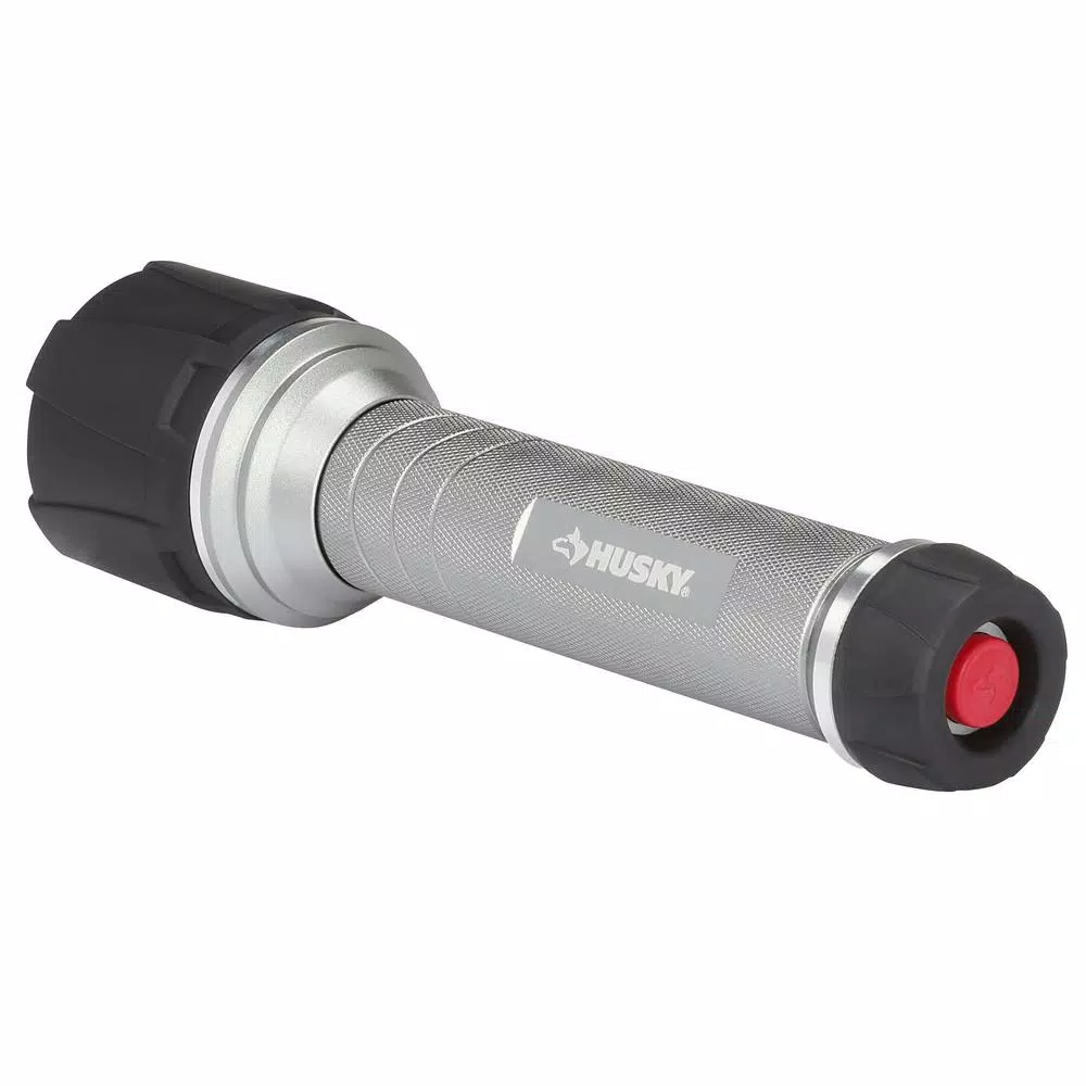 Husky 500 Lumen LED Dual Beam Aluminum Flashlight, Waterproof & Impact Resistant