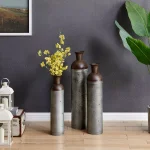 FirsTime & Co. Barnyard Lane Galvanized Metal Floor Vase Set of 3 thumbnail 1