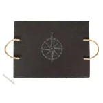 Cathy's Concepts Compass Slate Serving Tray with Hemp Handles and Soapstone Chalk thumbnail 1