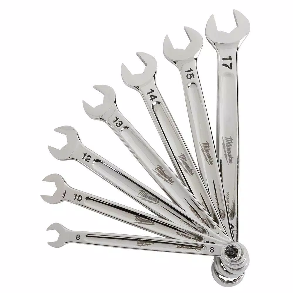 Milwaukee 14-Piece SAE and Metric Combination Wrench Mechanics Tool Set
