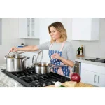 CookCraft by Candace 3 qt. Tri-Ply Stainless Steel Sauce Pan with Patented Latch Glass Lid thumbnail 2