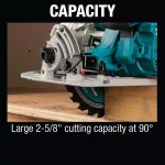 Makita 18V X2 LXT (36V) Brushless 7-1/4 in. Circular Saw Kit with 4x 5.0Ah Batteries and Charger thumbnail 8