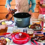 Nordic Ware 20 Qt. Nonstick Aluminized Steel Stock Pot, Induction Ready, Dark Charcoal thumbnail 2