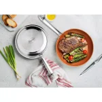 Gotham Steel Stainless 10-Piece Ti-Cerama Non-Stick Cookware Set with Lids thumbnail 4