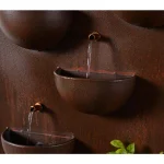 Kenroy Home Silva 31 in. Steel Wall Fountain with Built-in Planters, Rusty Red Finish thumbnail 8