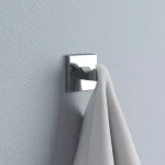 Croydex Brompton Single Robe Hook - High Quality Brass with Chrome Finish thumbnail 2