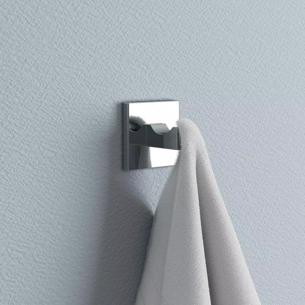 Croydex Brompton Single Robe Hook - High Quality Brass with Chrome Finish