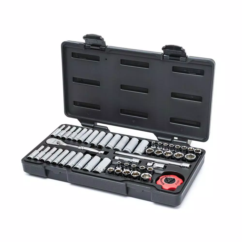GearWrench 1/4 in. Drive 6-Point Ratchet and Socket Set, 51-Piece