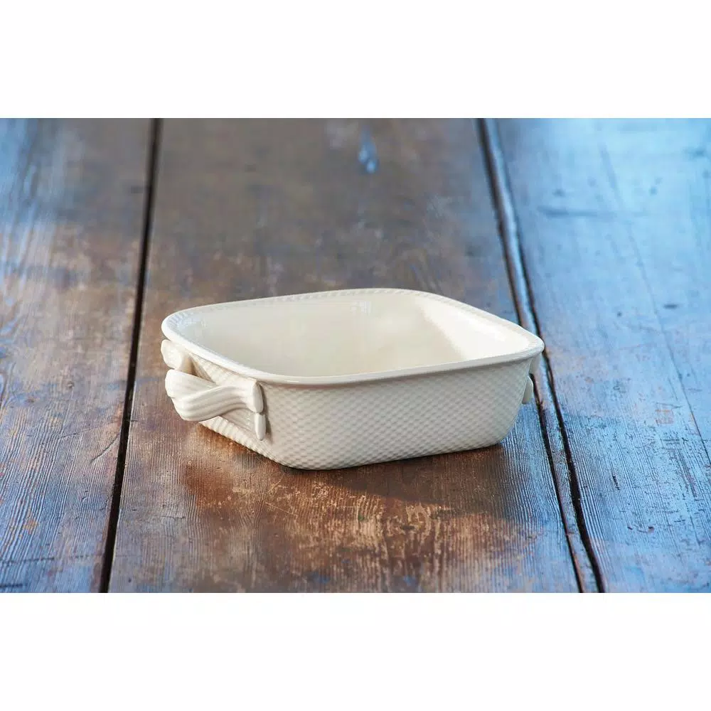 Park Designs Levingston 8.5 in. Square Stoneware Baking Dish, Cream