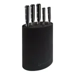Epicureanist Modern Black Plastic Kitchen Caddy - Multi-Compartment Flatware & Utensil Organizer thumbnail 1