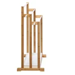Honey-Can-Do 3-Tier Bamboo and White Freestanding Bathroom Towel Rack thumbnail 3