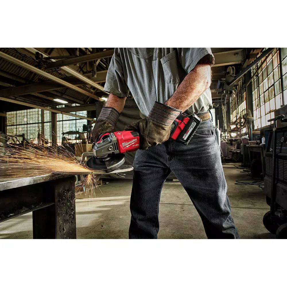 Milwaukee M18 FUEL 4-1/2 in. to 6 in. Braking Angle Grinder Kit with Two 6.0 Ah Batteries