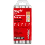 Milwaukee 3-Flat SECURE GRIP Carbide Hammer Drill Bit Set, 7-Piece thumbnail 3