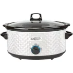 Brentwood Appliances SC-157W 7 Qt. Pearl Slow Cooker with Tempered Glass Lid thumbnail 1