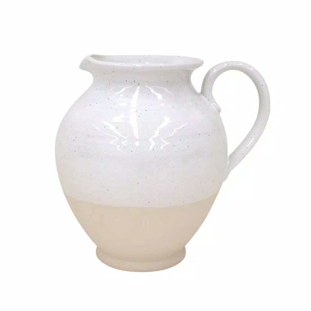 CASAFINA Fattoria 182 fl. oz. White Ceramic Stoneware Pitcher