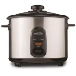 Brentwood 10-Cup Silver Rice Cooker with Stainless Steel Body and Nonstick Inner Pot thumbnail 2