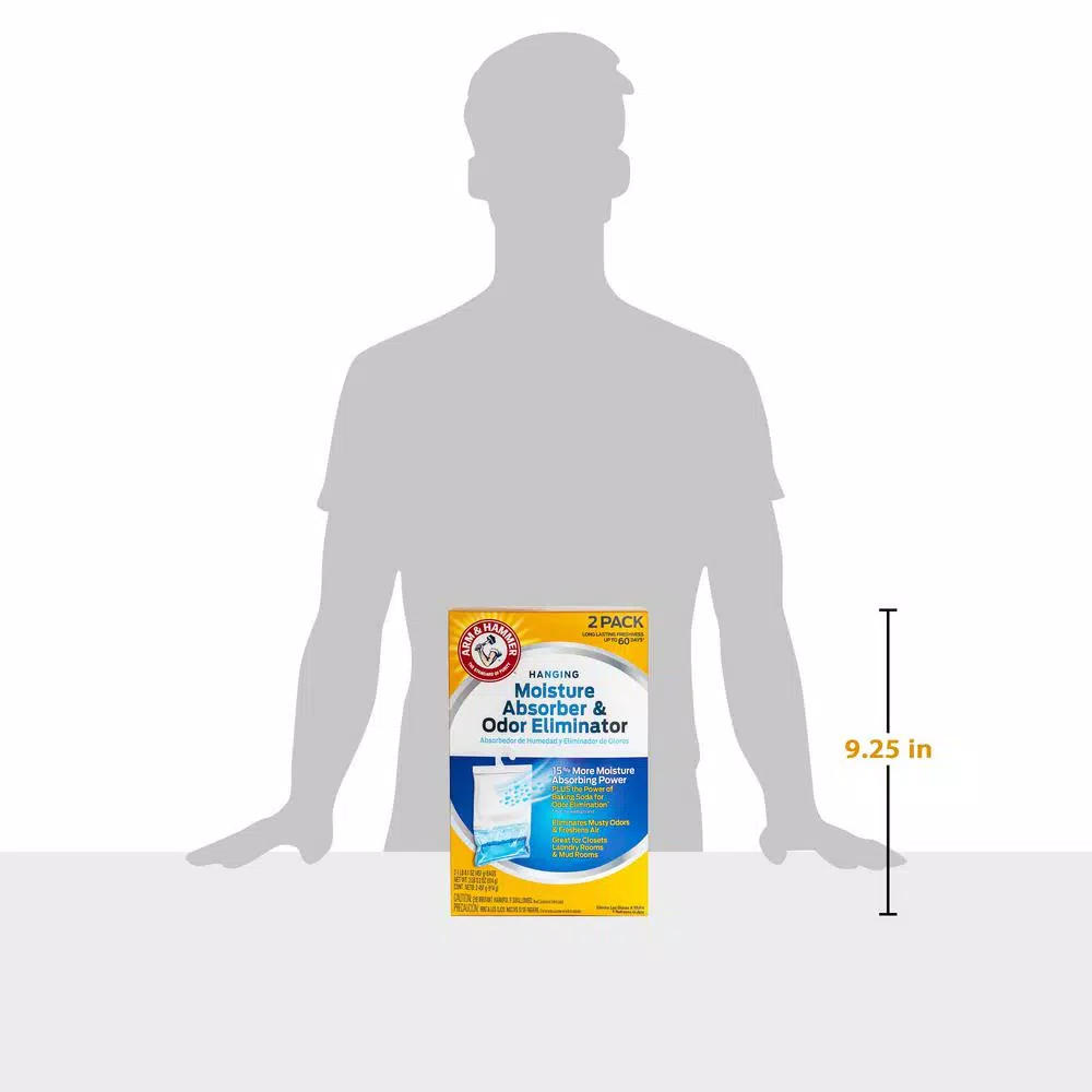 Arm & Hammer Hanging Moisture Absorber and Odor Eliminator, 16 oz. (2-Pack)